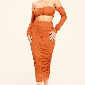 Dara Ruched Skirt Set